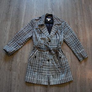 Coldwater Creek Houndstooth Rain Jacket